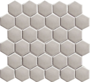 MT20116 Мозаика Homework Hexagon small Grey Glossy